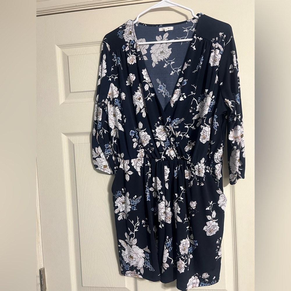 Floral V-Neck Romper